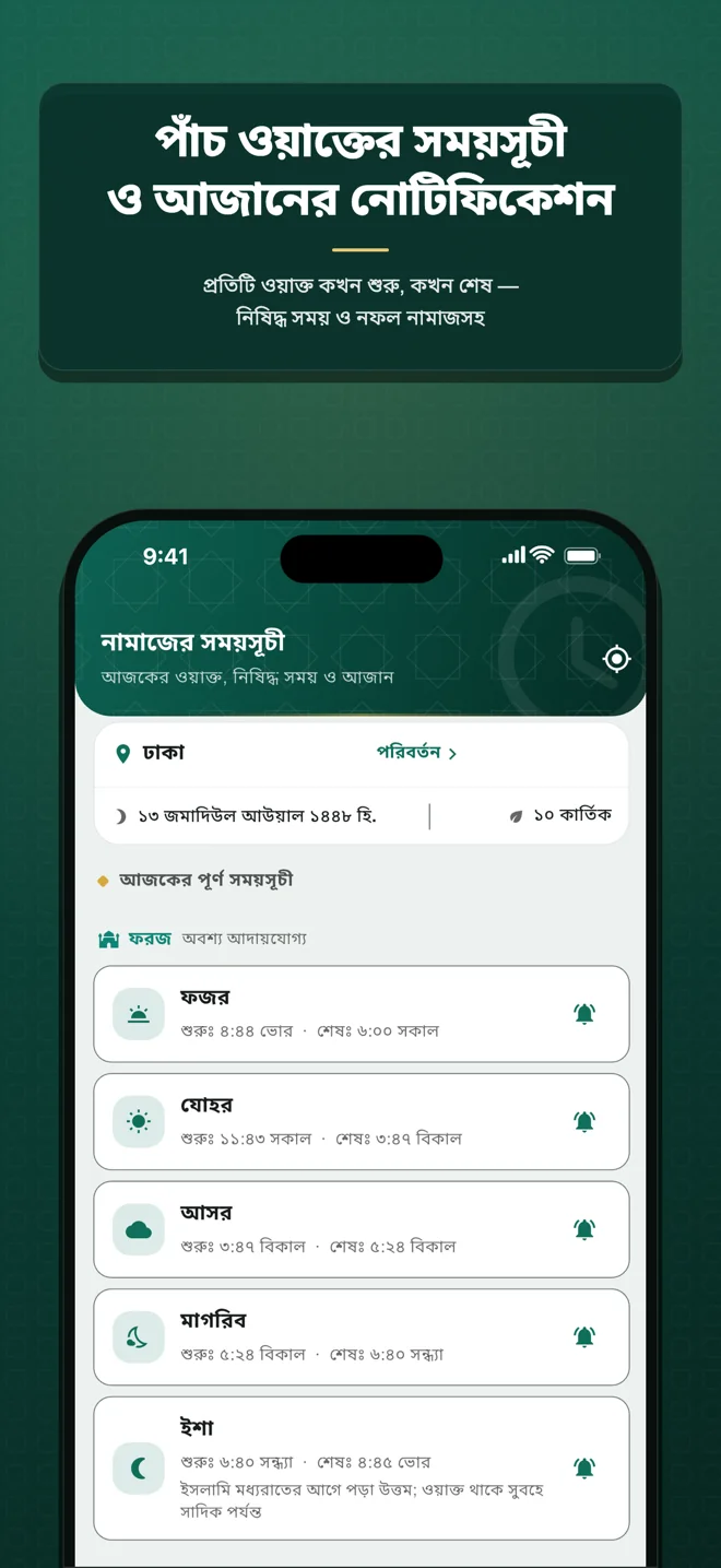 নামাজের সময়সূচী screenshot 3